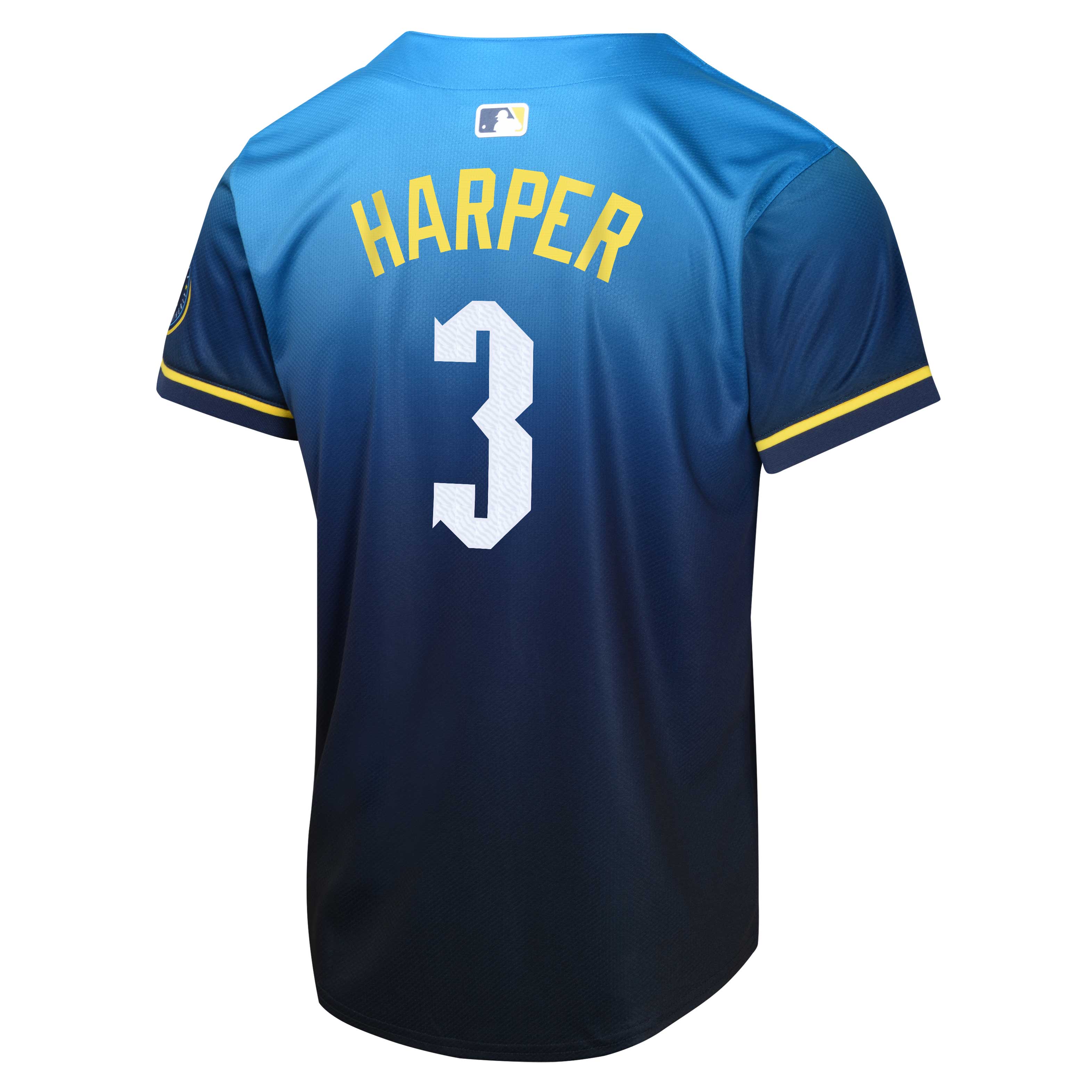 Youth Philadelphia Phillies Bryce Harper Nike Blue 2024 City Connect Limited Player Jersey
