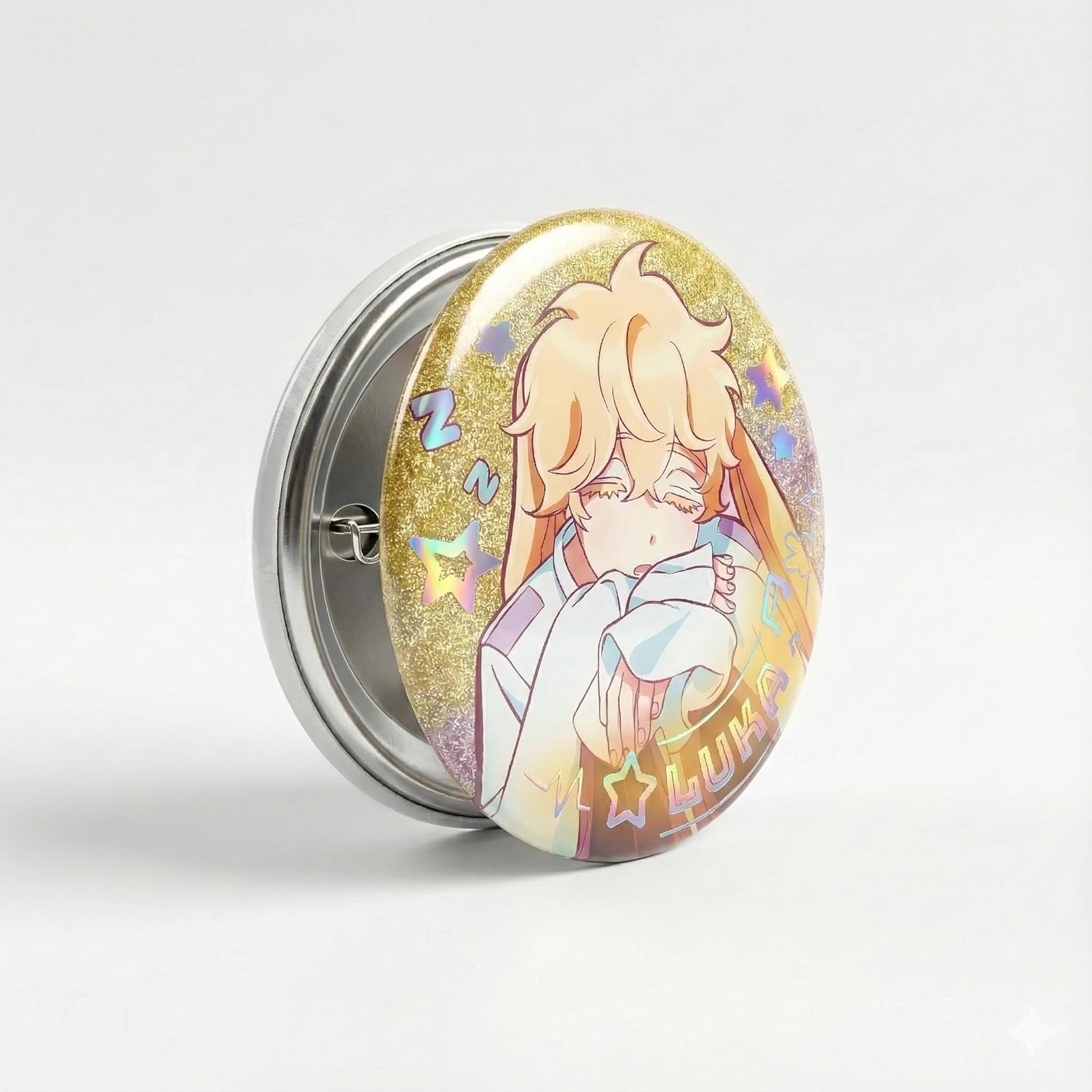 Alien Stage Rabbit Series Blind Box Holographic Button Pins, Officially Licensed Anime ALNST Collectible Merch for Ita Bags (Single Pack, Contains One Random Character)