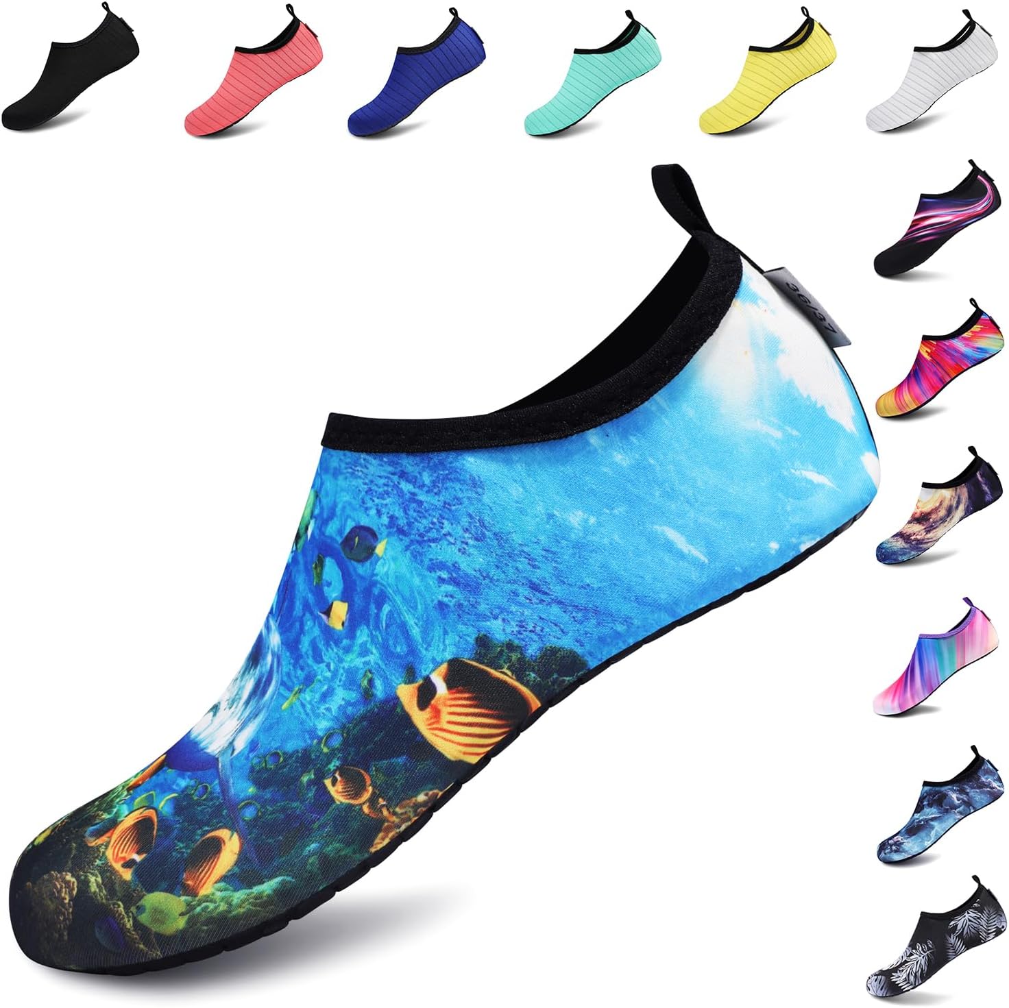 VIFUUR Water Sports Shoes Barefoot Quick-Dry Aqua Yoga Socks Slip-on for Men Women