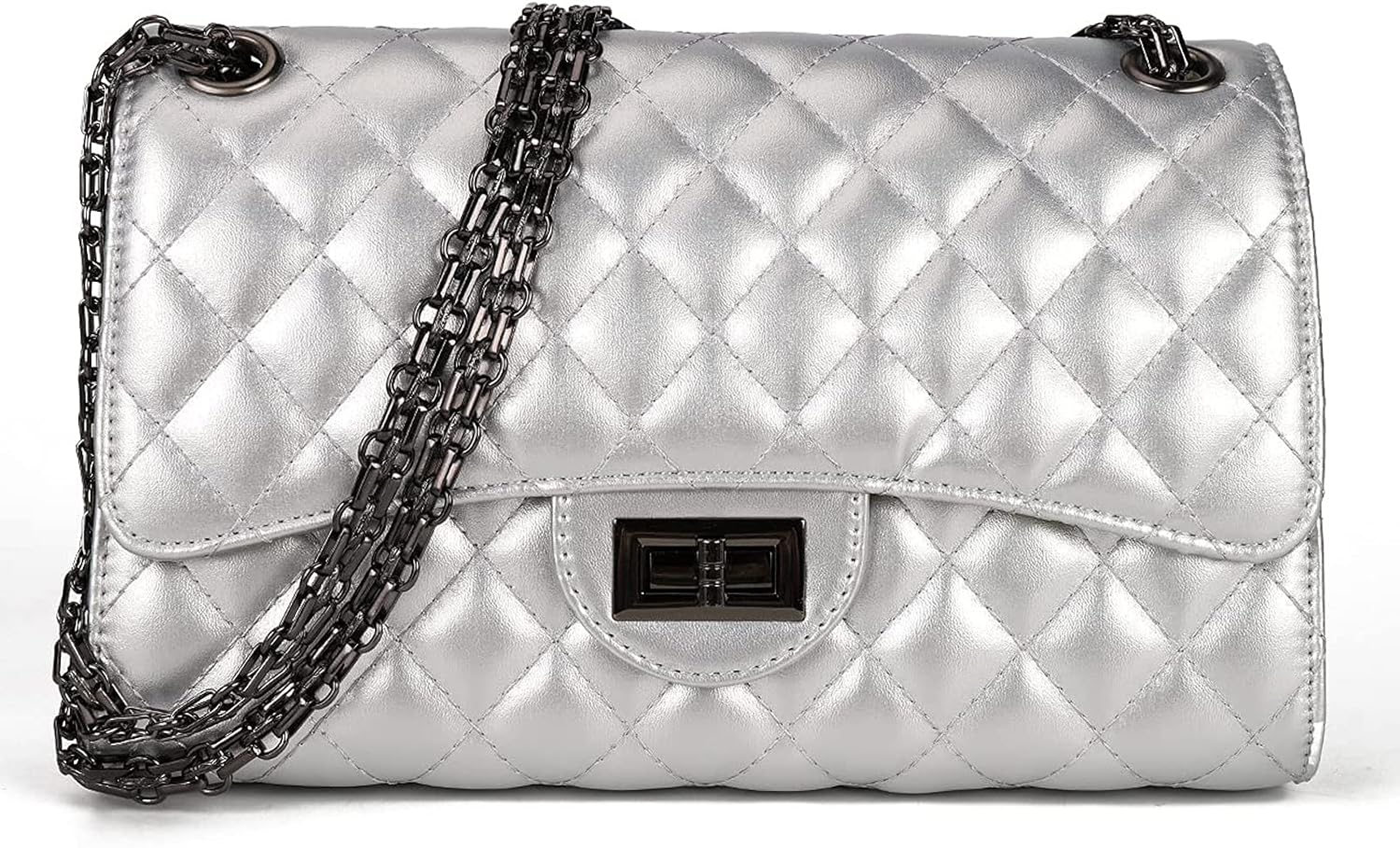 Gladdon Quilted Crossbody Purse for Women Trendy Ladies Shoulder Bag with Chain Designer Purses