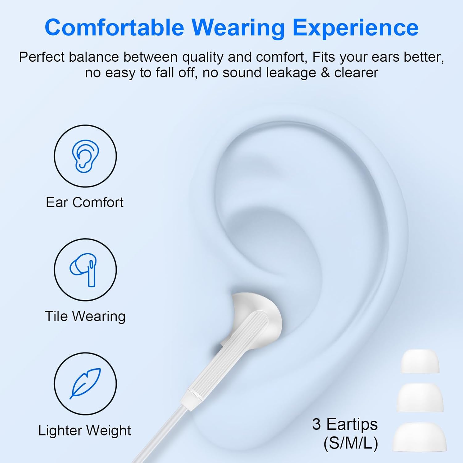 Wired Earbuds USB C for iPhone 17 16 Wired Headphones USB C, USBC Ear Buds in-Ear Earphones for iPhone 17 Pro Max 17Pro Air 16 15 Plus 16e Braided Cord Samsung Galaxy S25 Buds Headsets with Microphone