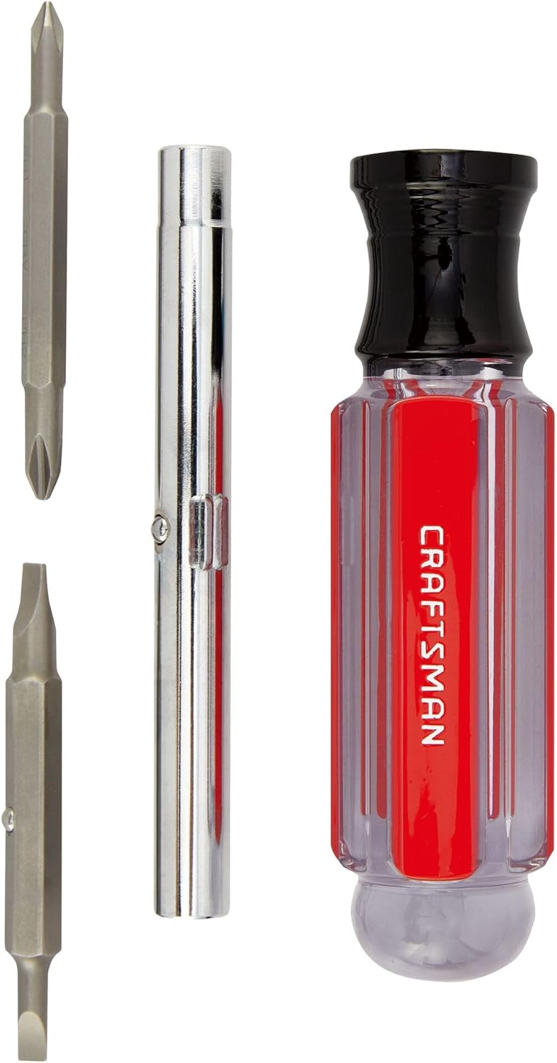 CRAFTSMAN Screwdriver Multi-Bit Set, 6 in 1, Acetate Handle (CMHT66052)