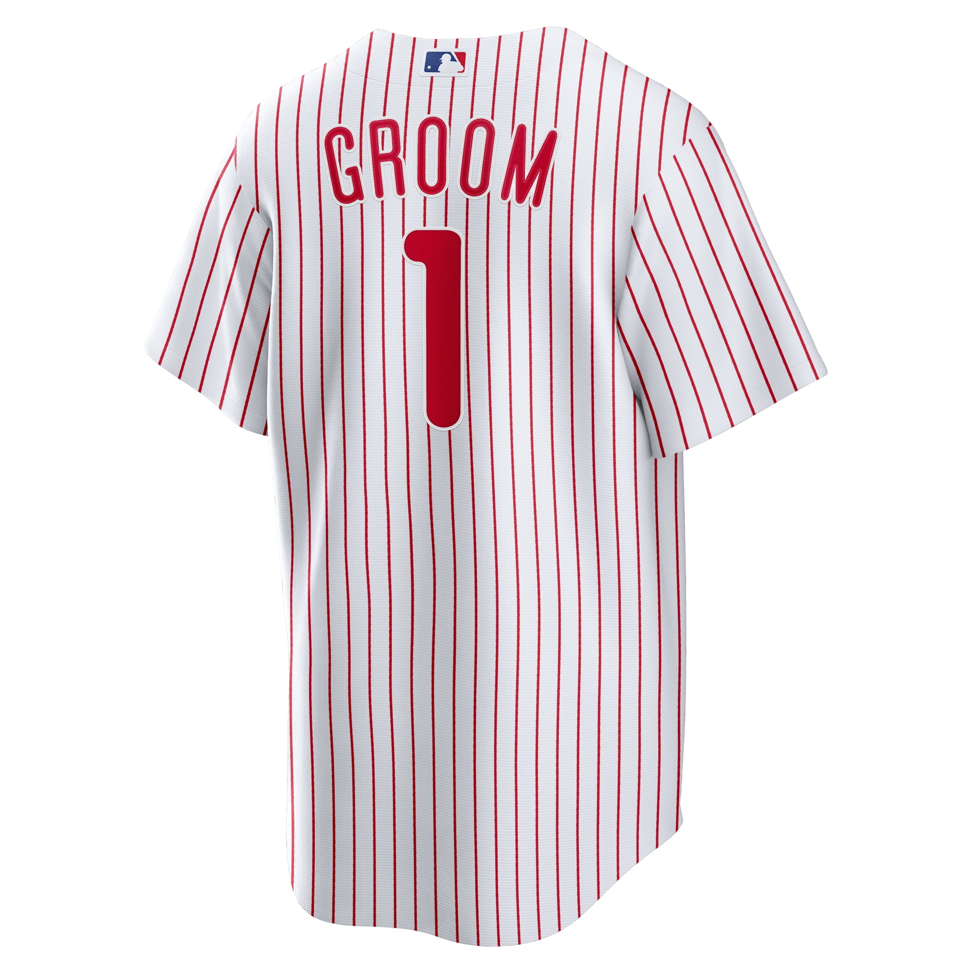 Men's Philadelphia Phillies  Nike White #1 Groom Home Replica Jersey