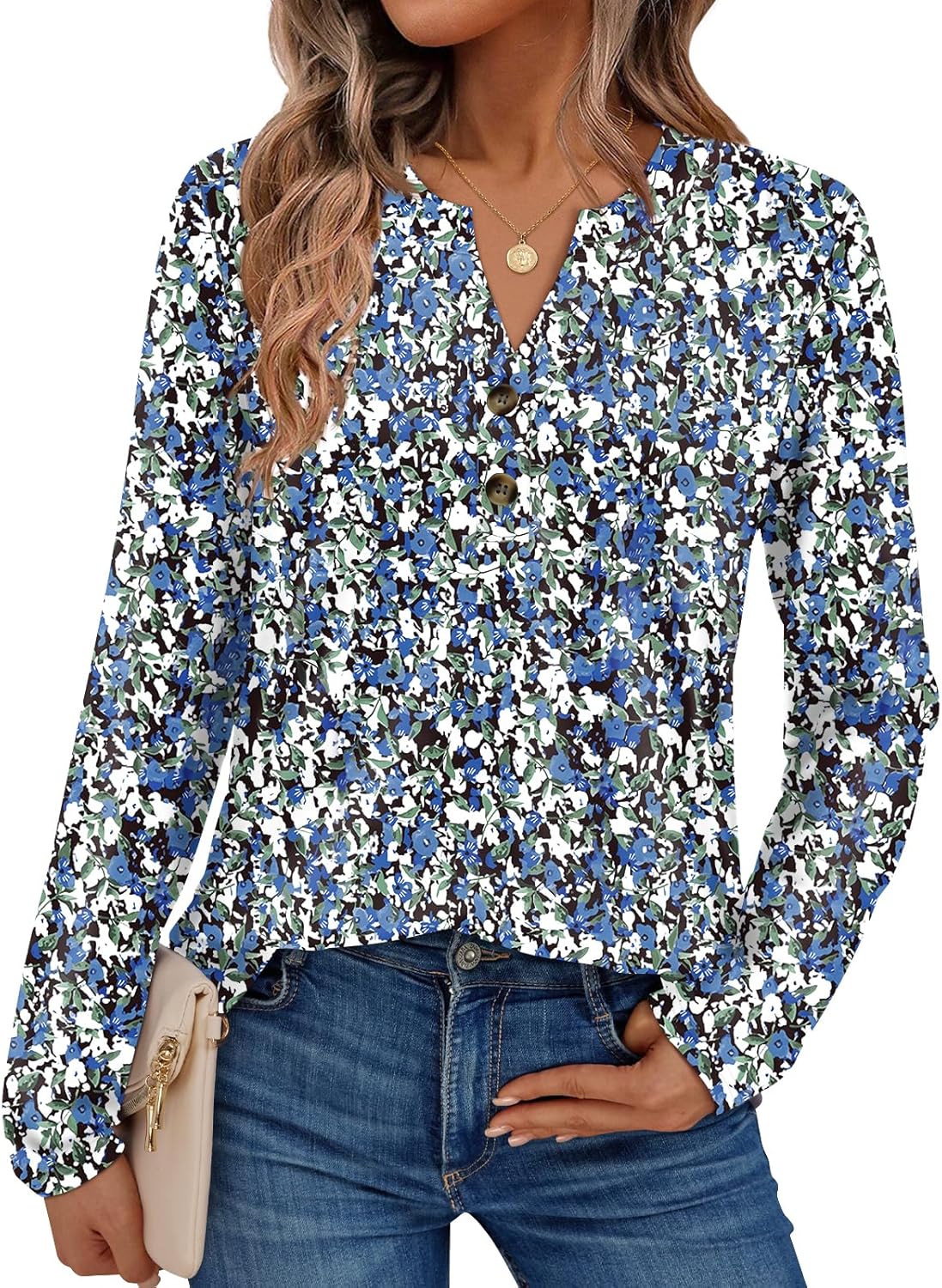 AUTOMET Women's Long Sleeve Shirts 2026 Spring Fashion Dressy Casual Tops Trendy Henley Blouses Cute Work Outfits Clothes