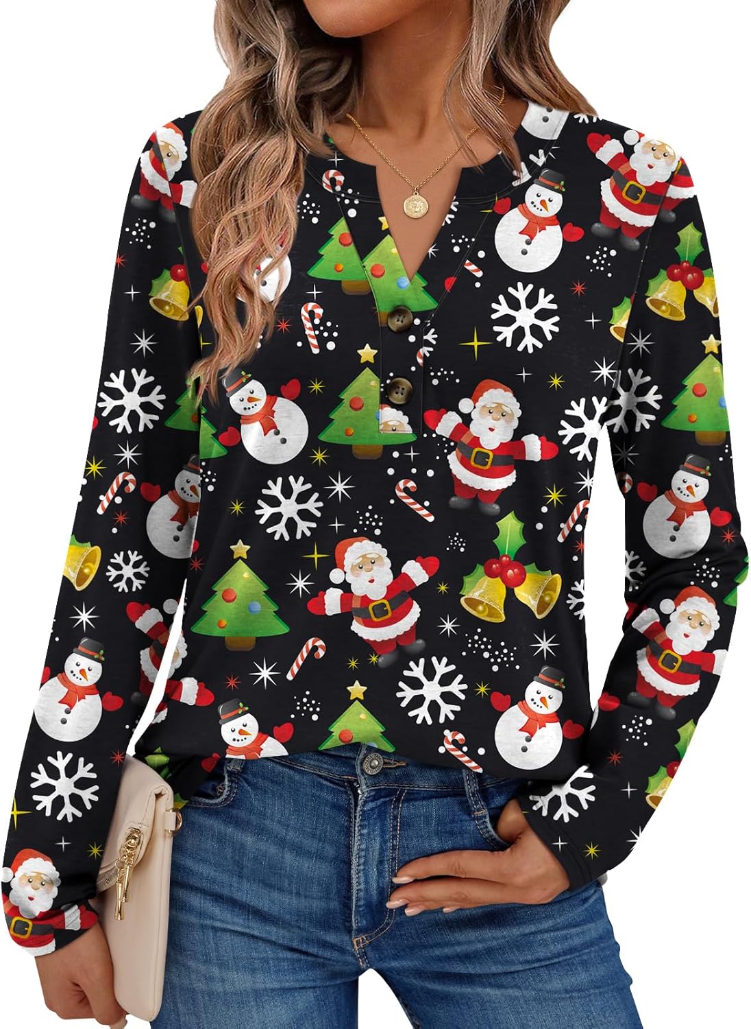 AUTOMET Women's Long Sleeve Shirts 2026 Spring Fashion Dressy Casual Tops Trendy Henley Blouses Cute Work Outfits Clothes