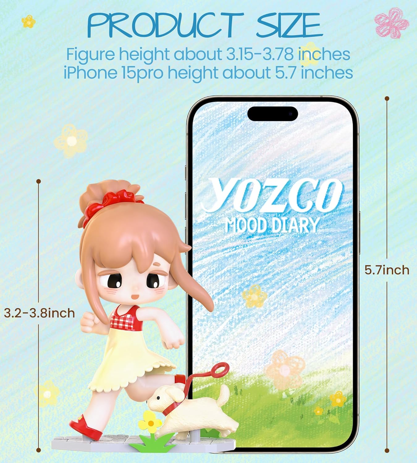 Rolife Yozco Cute Kawaii Action Figure Blind Box Collectibles, Japanese Kawaii Anime Girl Mini Dolls Figurines for Collection Desk Decor Gift for Friends