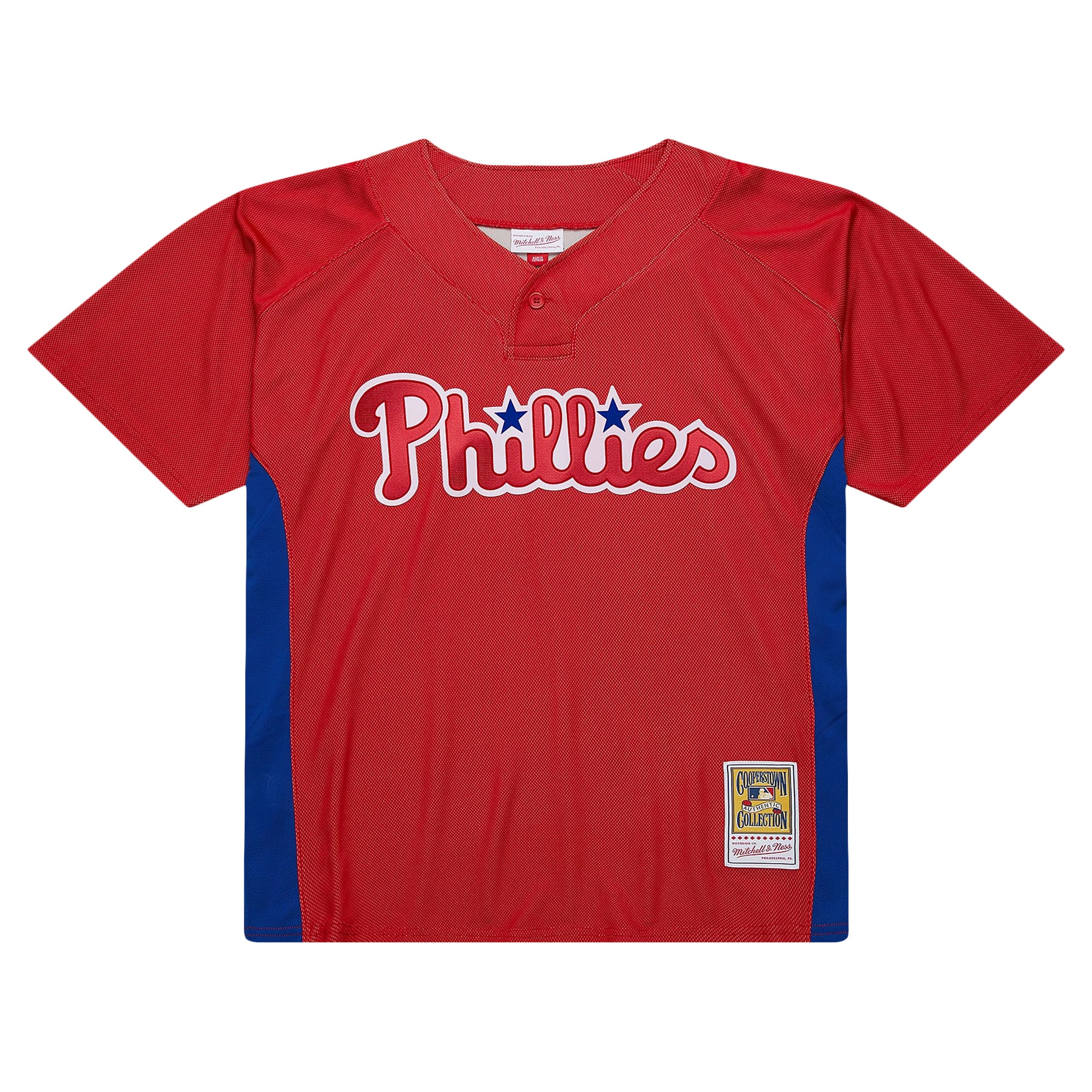 Men's Philadelphia Phillies Roy Halladay Mitchell & Ness Red Cooperstown Collection 2010 Batting Practice Jersey