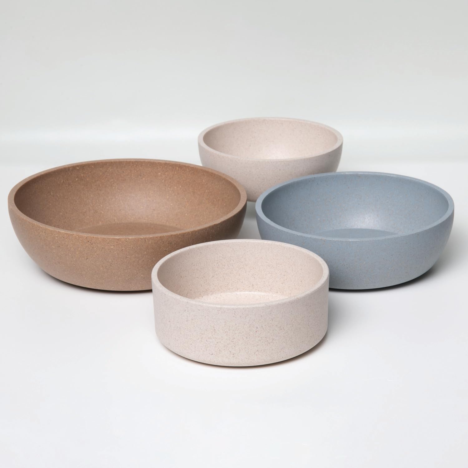 Loving Pets - Dolce Bamboo - Eco-Friendly Pet Bowls & Dishes for Dog, Cats, Puppy Food and Water Bowl -Sustainable and Dishwasher Safe, Made with Real Bamboo (Medium, Oat-Beige)